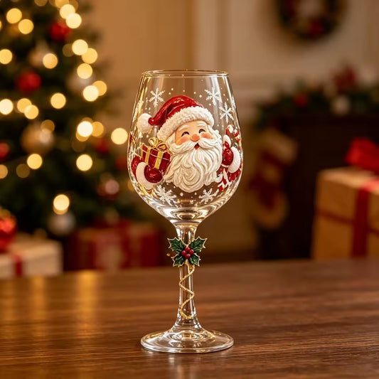 Christmas glass - Santa
